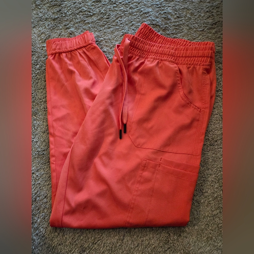 Medichic Coral Drawstring Scrub Pants
